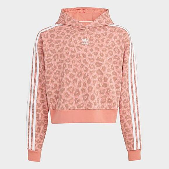adidas Originals Other - Adidas Youth Animal Allover Print Crop Hoodie Large Mauve NWT